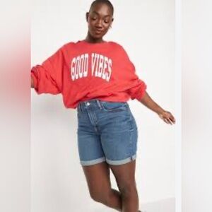 NWT US 20 Old Navy High-Rise O.G. Straight Denim Shorts